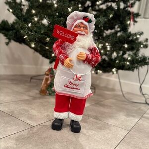 Chef Santa Claus 16 Inch Welcome Christmas Kitchen Decor Figurine